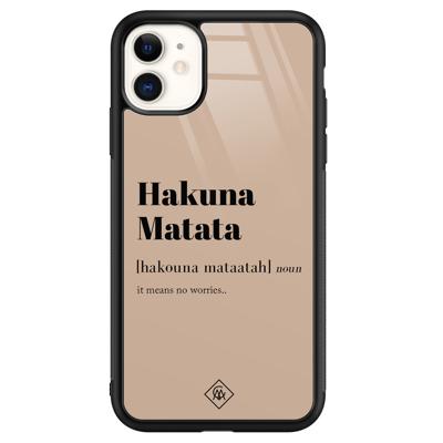 iPhone 11 glazen hardcase - Hakuna Matata iPhone 11 glazen hardcase - Hakuna Matata