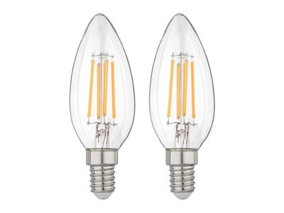 LIVARNO LED-filamentlampen (Kaars E14 4,2W, set van 2)