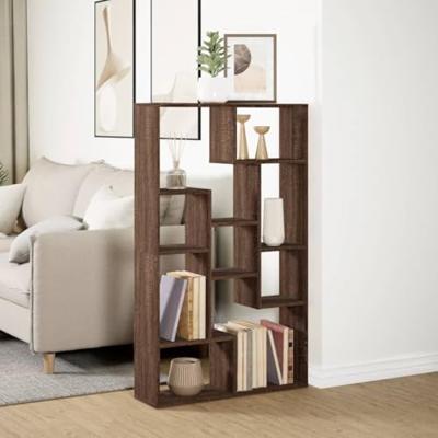 Boekenkast 72x20x120 cm bewerkt hout bruin eikenkleurig Boekenkast 72x20x120 cm bewerkt hout bruin eikenkleurig