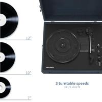 Crosley Voyager Draagbare Bluetooth-platenspeler, marineblauw - thumbnail