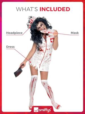 Zombie zuster halloween kostuum - thumbnail
