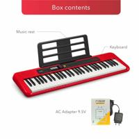 Casio CT-S200 MIDI toetsenbord 61 toetsen USB Rood, Wit - thumbnail