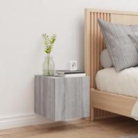 Tv-wandmeubel met LED-verlichting 30,5x35x30 cm grijs sonoma - thumbnail