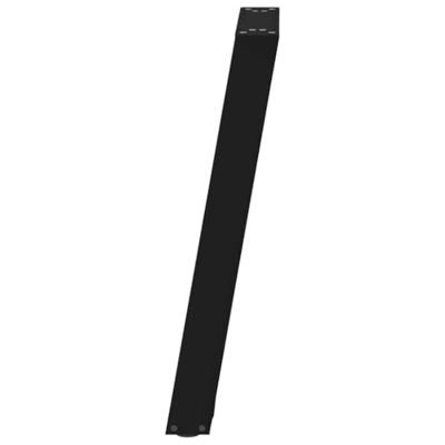 Eettafelpoten 2 st U-vormig 60x(72-73) cm staal zwart
