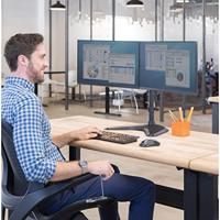 Monitorarm fellowes seasa vrijstaand dubbel zwart - thumbnail