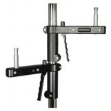 Walimex pro Rolstatief 223 cm, robuust studiostatief met 2 snel verschuifbare klemhouders en stabiele wielen, belastbaar tot 12 kg, ideaal voor de veelzijdige bevestiging van studio-apparatuur - thumbnail