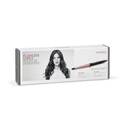 BaByliss Conical Wand Krulwand Warm Zwart, Roze 2,5 m