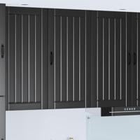 Keukenkast Zwart 50 x 31 x 100 cm Bewerkt hout - thumbnail