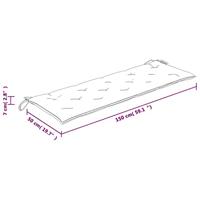 Bankkussen gestreept 150x50x7 cm stof wit en blauw - thumbnail