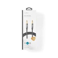 Stereo-Audiokabel | 3,5 mm Male - 3,5 mm Male | Gun Metal Grey | Gevlochten kabel - thumbnail