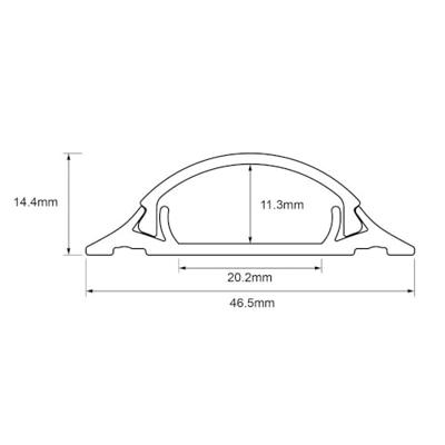 Sygonix SY-6737514 Kabelgoot (l x b x h) 1000 x 47 x 14 mm Wit 1 stuk(s)