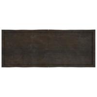 Tafelblad natuurlijke rand 160x60x(2-4)cm eikenhout donkerbruin - thumbnail