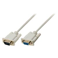 Seriële kabel SUB-D 9-Pins Male - SUB-D 9-Pins Female 10.0 m Ivoor - thumbnail