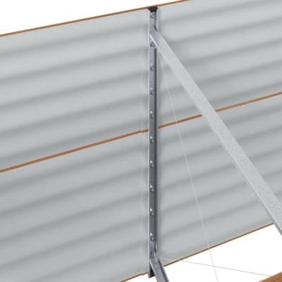 Verhoogde plantenbak Bruin 320 x 80 x 81 cm Staal