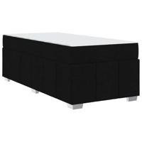 Bedframe met matras Zwart 120 x 190 cm Stof - thumbnail