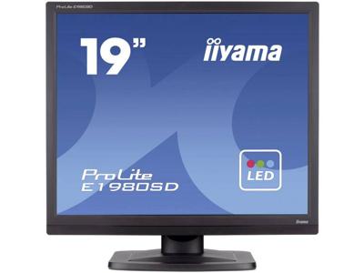 Iiyama E1980SD-B1 LED-monitor 48.3 cm (19 inch) 1280 x 1024 pix SXGA 5 ms DVI, VGA TN LED Iiyama E1980SD-B1 LED-monitor 48.3 cm (19 inch) 1280 x 1024 pix SXGA 5 ms DVI, VGA TN LED