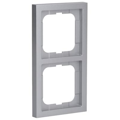 Busch-Jaeger 2-voudig Frame Frame Future lineair Witaluminium (RAL 9006), Aluminium 2CKA001754A4302