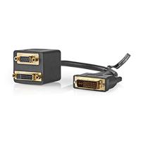 DVI-I (m) naar DVI-I en VGA (v) splitter - 0,20 meter - thumbnail