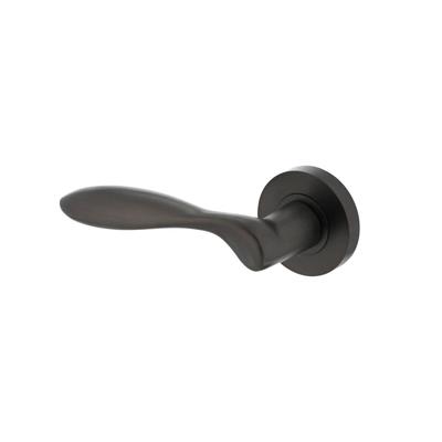 Gatdeel links George op ronde rozet met nokken ø52x10mm antraciet-grijs