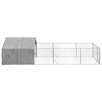 Hondenkennel met ren 6x2x1,5 m gegalvaniseerd staal - thumbnail