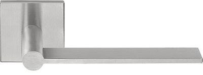 Formani Mathieu Bruls EDGY EGLSQR50 deurkruk ongeveerd op vierkante rozet - mat RVS