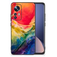 Kleurrijke Telefoonhoesje Xiaomi 12 | 12X Watercolor Dark - thumbnail
