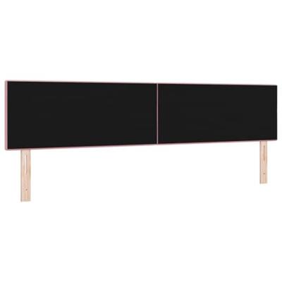 LED Hoofdbord met LED-striplichten Roze 200 cm Polyester