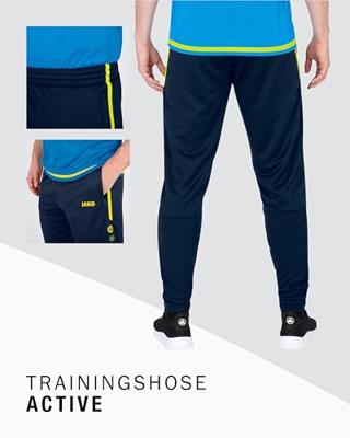 JAKO 8495K Trainingsbroek Active Kids - Marine/Fluogeel - 116