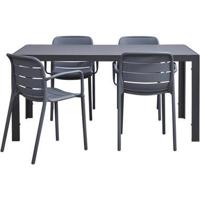 Tuinset Savoie Nice - antraciet - 5-delig - 160 cm - Leen Bakker - thumbnail