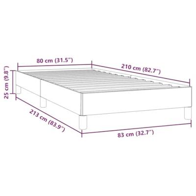 Boxspring zonder matras fluweel donkerblauw 80x210 cm
