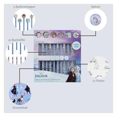 Undercover Kleurset met gummen frozen, 29dlg.