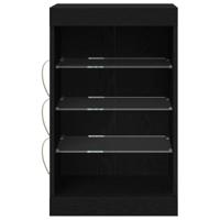 Dressoir Zwart Eiken 41 x 37 x 67 cm Bewerkt hout - thumbnail