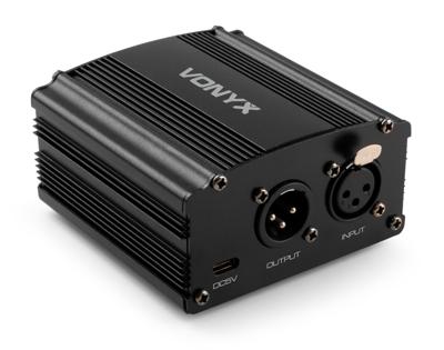 Vonyx VDX10 universele fantoomvoedingadapter 48 volt - USB-C - Vonyx VDX10 universele fantoomvoedingadapter 48 volt - USB-C -