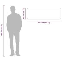 VidaXL Keuken spatscherm lichtgrijs 120 x 40 cm gehard glas - thumbnail