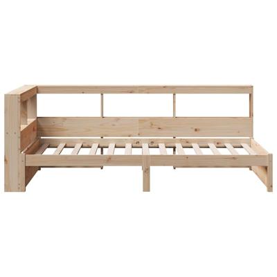 Bed met boekenkast zonder matras massief grenenhout 90x200 cm - thumbnail