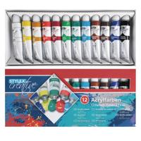 Stylex Acrylverf 12ml 12 Tubes - thumbnail