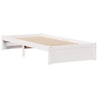 Bed met boekenkast zonder matras grenenhout wit 90x190 cm - thumbnail