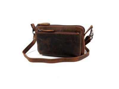 Gaaf festival tasje met voorvak hunter bruin