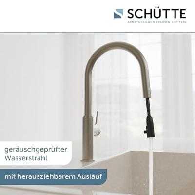 Schutte BLACKPOOL Keukenkraan | RVS look | Met uittrekbare uitloop - 79526 Schutte BLACKPOOL Keukenkraan | RVS look | Met uittrekbare uitloop - 79526