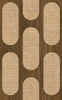 Novamur Leyla Behang met rotan en hout patroon - 81637