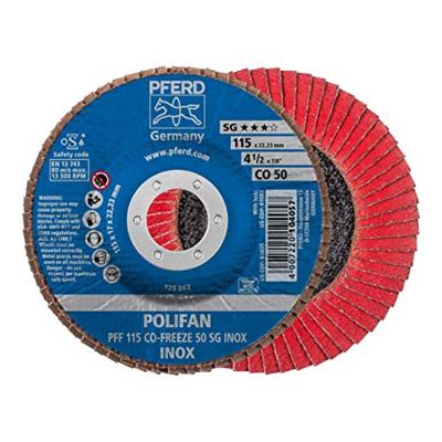 PFERD TOOLS 67611550 PFF 115 CO-FREEZE 50 SG INOX Lamellenschijf Diameter 115 mm Boordiameter 22.23 mm Legering op nikkelbasis, Superlegeringen op nikkel- of PFERD TOOLS 67611550 PFF 115 CO-FREEZE 50 SG INOX Lamellenschijf Diameter 115 mm Boordiameter 22.23 mm Legering op nikkelbasis, Superlegeringen op nikkel- of