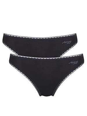 2-pack dames Basic Tai GO - biologische slips - XS - Zwart | Dames slip - Onderbroek - Ondergoed - XS - Onderbroek - Ondergoed - XS - Onderbroek -