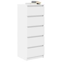 Dressoir met lades 37,5x35x99 cm spaanplaat wit - thumbnail