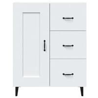 Dressoir 69,5x34x90 cm bewerkt hout wit - thumbnail