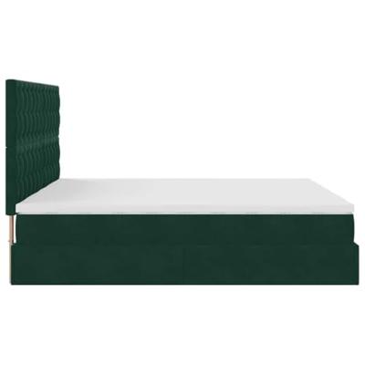 Ottoman bed met matrassen en LED's 160x200cm fluweel