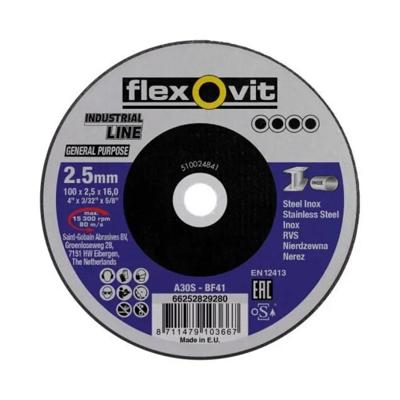 Doorslijpschijf vlak RVS A 30 S-BF41 230 x 2.5 x 22mm