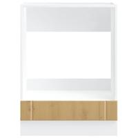 Ovenkast Lucca bewerkt hout artisanaal eikenkleur - thumbnail