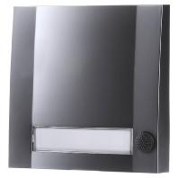 Grothe 51113 Belknop Met naambord Zilver, Zwart (mat), Zwart (RAL 9005)