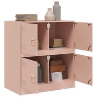 Dressoir 67x39x73 cm staal roze - thumbnail