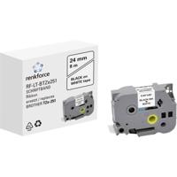 Labeltape Renkforce RF-LT-BTZe251 Compatibel vervangt Brother TZe-251 24 mm Tapekleur: Wit Tekstkleur: Zwart 8 m - thumbnail